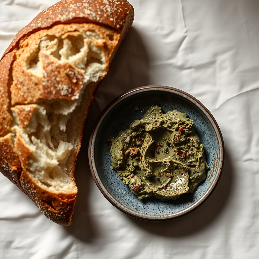 Sourdough with zaatar butter